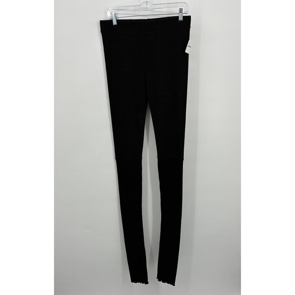 NWT Intimately Free People Nesie High Waist Black Knit Leggings Size Medium NEW